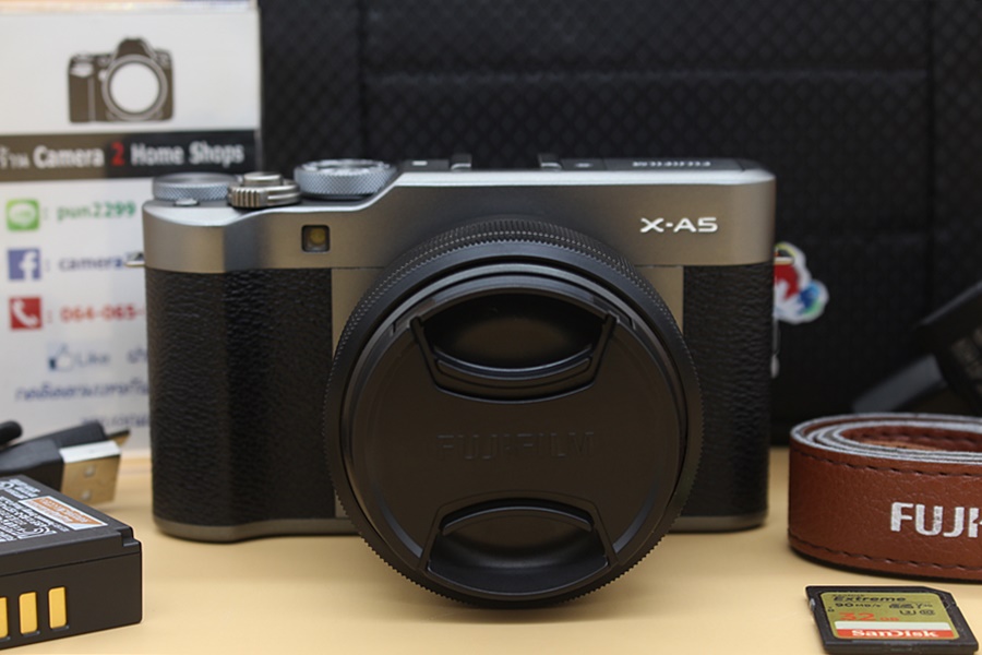 ขาย Fuji X-A5 + lens 15-45mm(Dark Silver)อดีตประกันศูนย์ สภาพสวย เมนูไทย จอทัชสกรีน อุปกรณ์ครบพร้อมกระเป๋า  อุปกรณ์และรายละเอียดของสินค้า 1.Body Fuji X-A5 