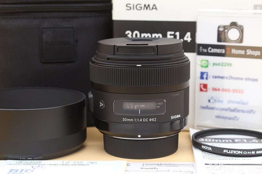 ขาย Lens SIGMA 30mm F1.4 DC HSM (for Nikon) สภาพสวยใหม่ อดีตศูนย์ ไร้ฝ้า รา อุปกรณ์ครบกล่อง  อุปกรณ์และรายละเอียดของสินค้า 1.Lens SIGMA 30mm F1.4 DC HSM (f