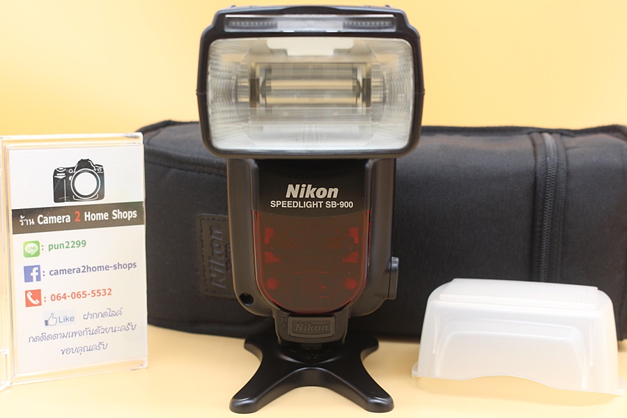 ขาย Flash Nikon SB900 speedlight สภาพสวย  ใช้งานได้ปกติ หน้าขาว ตำหนิขอบจอมืด  อุปกรณ์และรายละเอียดของสินค้า 1.Flash Nikon SB900 speedlight 2.ซอง 3.ฝาปิด 4