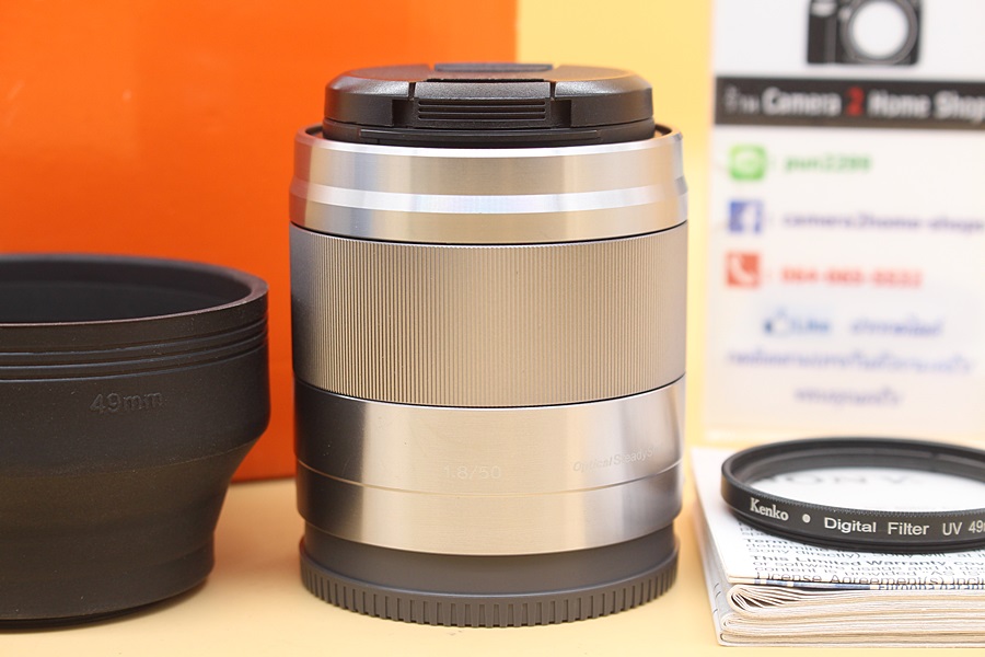 ขาย Lens Sony E 50mm F1.8 OSS อดีตศูนย์ ไร้ฝ้า รา อุปกรณ์พร้อมกล่อง มีรอยบ้างจากการใช้งาน  อุปกรณ์และรายละเอียดของสินค้า 1.Lens Sony E 50mm F1.8 OSS (สีเงิ