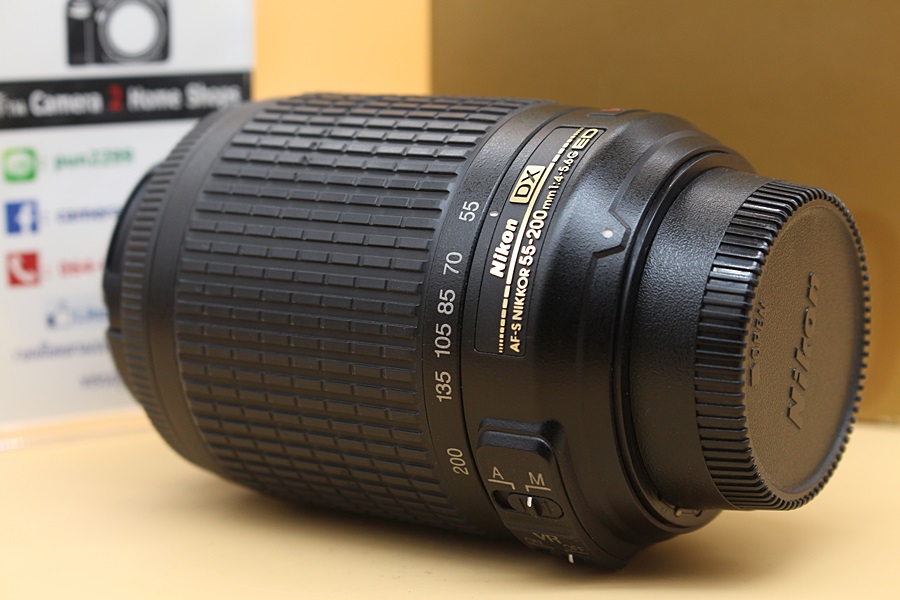 ขาย Lens Nikon AF-S 55-200mm f/4-5.6G ED DX VR Zoom สภาพสวย ไร้ฝ้า รา อุปกรณ์พร้อมกล่อง  อุปกรณ์และรายละเอียดของสินค้า 1.Lens Nikon AF-S 55-200mm f/4-5.6G 