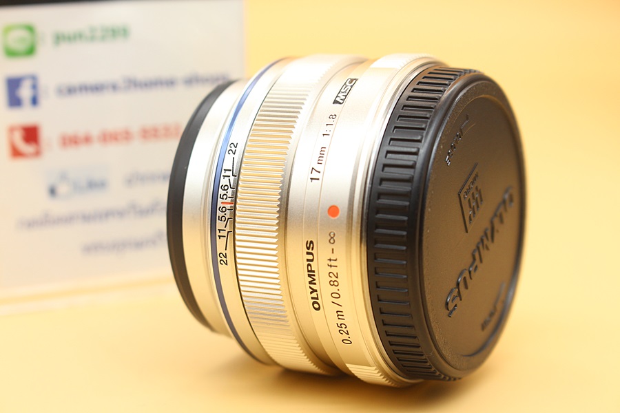 ขาย Lens Olympus M.Zuiko Digital 17mm F/1.8(สีเงิน) สภาพสวยใหม่ ไร้ฝ้า รา