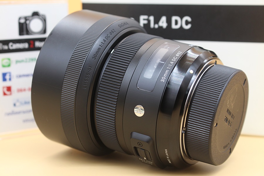 ขาย Lens SIGMA 30mm F1.4 DC HSM (for Nikon) สภาพสวยใหม่ อดีตศูนย์ ไร้ฝ้า รา อุปกรณ์ครบกล่อง  อุปกรณ์และรายละเอียดของสินค้า 1.Lens SIGMA 30mm F1.4 DC HSM (f