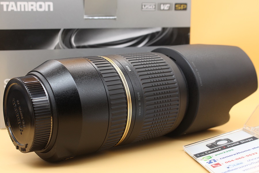 ขาย Lens Tamron SP 70-300mm F4-5.6 Di VC USD (For Nikon) สภาพสวยใหม่ ไร้ฝ้า รา อุปกรณ์ครบกล่อง  อุปกรณ์และรายละเอียดของสินค้า 1.Lens Tamron SP 70-300mm F4-