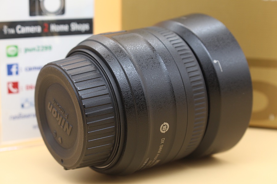 ขาย Lens Nikon DX AF-S 35mm F1.8G สภาพสวยใหม่ อดีตร้าน ไร้ฝ้า รา อุปกรณ์ครบกล่อง  อุปกรณ์และรายละเอียดของสินค้า 1.Lens Nikon DX AF-S 35mm F1.8G 2.Hood 3.คู