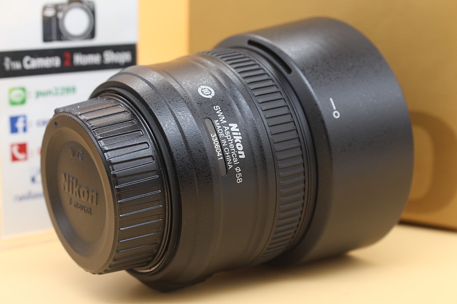 ขาย Lens Nikon AF-S 50mm F1.8G สภาพสวย อดีตศูนย์ ไร้ฝ้า รา อุปกรณ์ครบกล่อง  อุปกรณ์และรายละเอียดของสินค้า 1.Lens Nikon AF-S 50mm F1.8G 2.Hood 3.คู่มือการใช