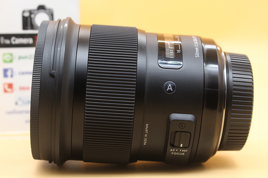 ขาย Lens Sigma 50mm f1.4 DG HSM Art (for Nikon) สภาพสวยใหม่ ไร้ฝ้า รา พร้อม Filter,Hood  อุปกรณ์และรายละเอียดของสินค้า 1.Lens Sigma 50mm f1.4 DG HSM Art (f