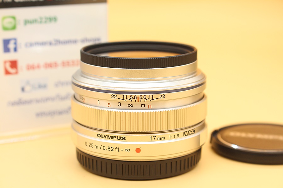 ขาย Lens Olympus M.Zuiko Digital 17mm F/1.8(สีเงิน) สภาพสวยใหม่ ไร้ฝ้า รา