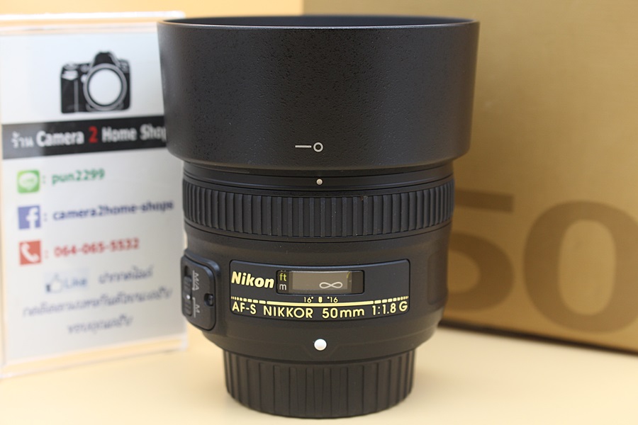 ขาย Lens Nikon AF-S 50mm F1.8G สภาพสวย อดีตศูนย์ ไร้ฝ้า รา อุปกรณ์ครบกล่อง  อุปกรณ์และรายละเอียดของสินค้า 1.Lens Nikon AF-S 50mm F1.8G 2.Hood 3.คู่มือการใช